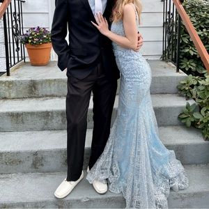 sky blue prom dress. size 0. no alterations. worn once